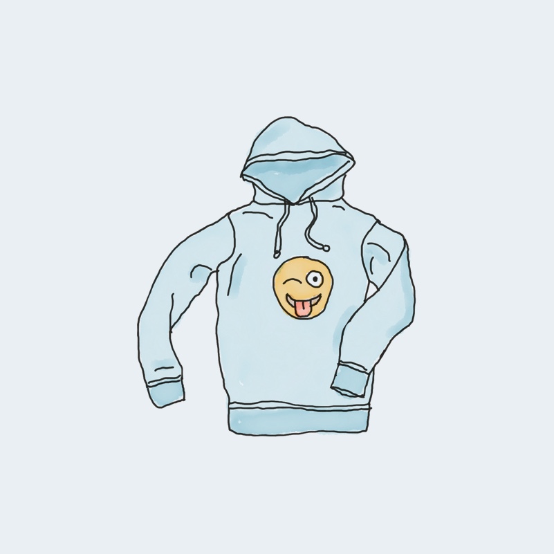 Hoodie met logo