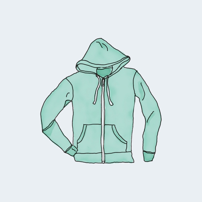 Hoodie met rits